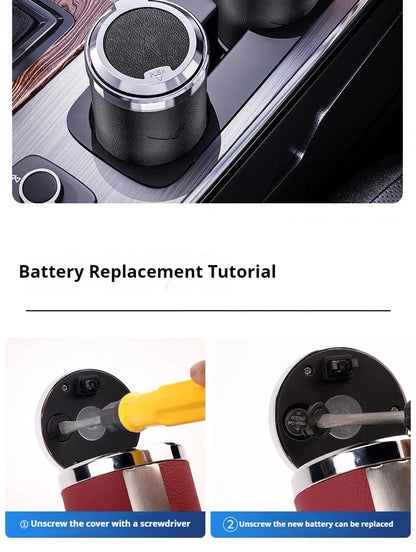 Car LED Ashtray - Car Stays Fresh!